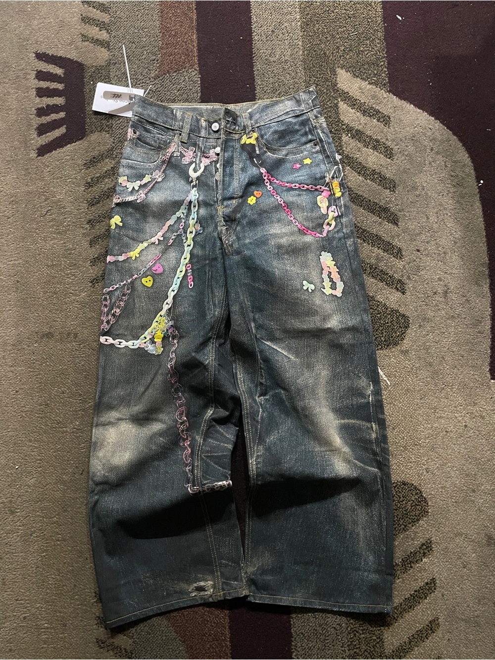 Acne Studio Jeans with Candy Detail Chain Art
